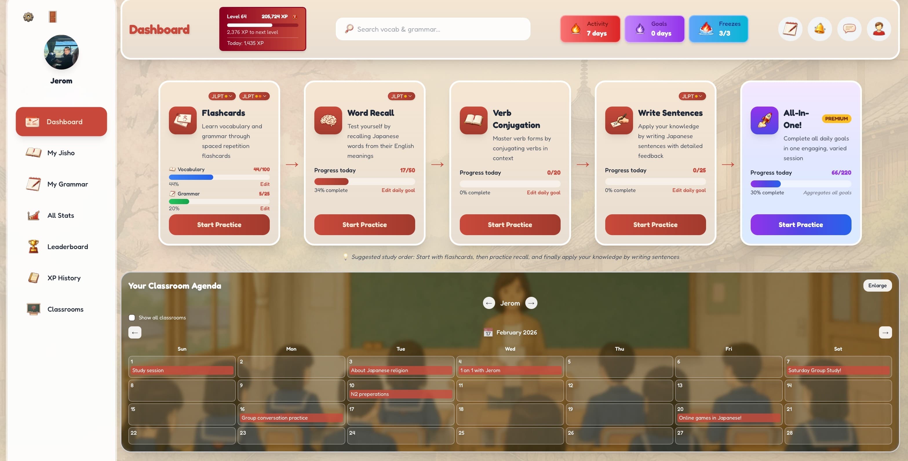 Zenshin Japanese on desktop — best experience on a larger screen
